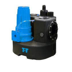 Trojan Grinder single pump above ground pumping station.