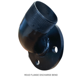Round flange discharge bend.
