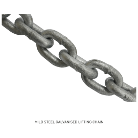 Mild steel galvanised lifting chain.