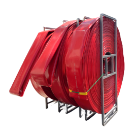 Close-up of Redline manure drag hose.