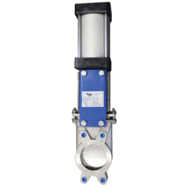 Stainless steel body and gate uni-directional knife gate valve.