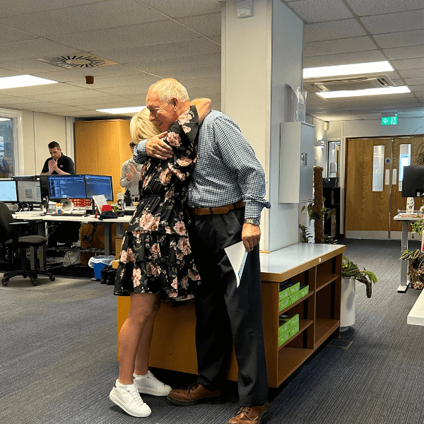 Heather's leaving speech at T-T HQ.