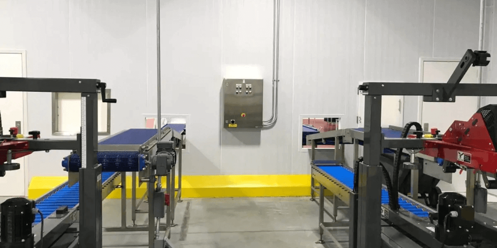 Bespoke stainless steel control panel in food manuafcturing site.