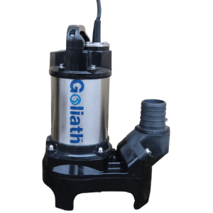 A stainless steel Goliath Super sump pump for industrial usage.