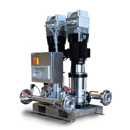 Water pressurisation pump and control panel set.