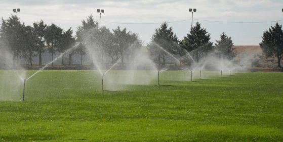 Football pitch irrigation.