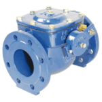 A blue swing check valve.