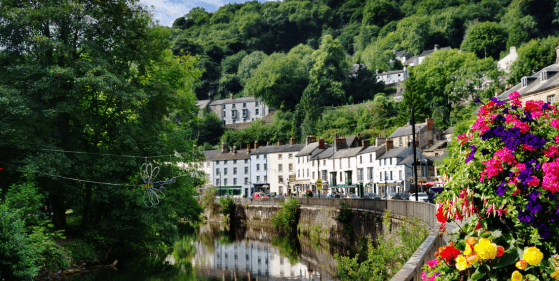 River Derwent in Matlock, Derbyshire.