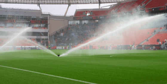 Stoke City Football Club pitch irrigation.