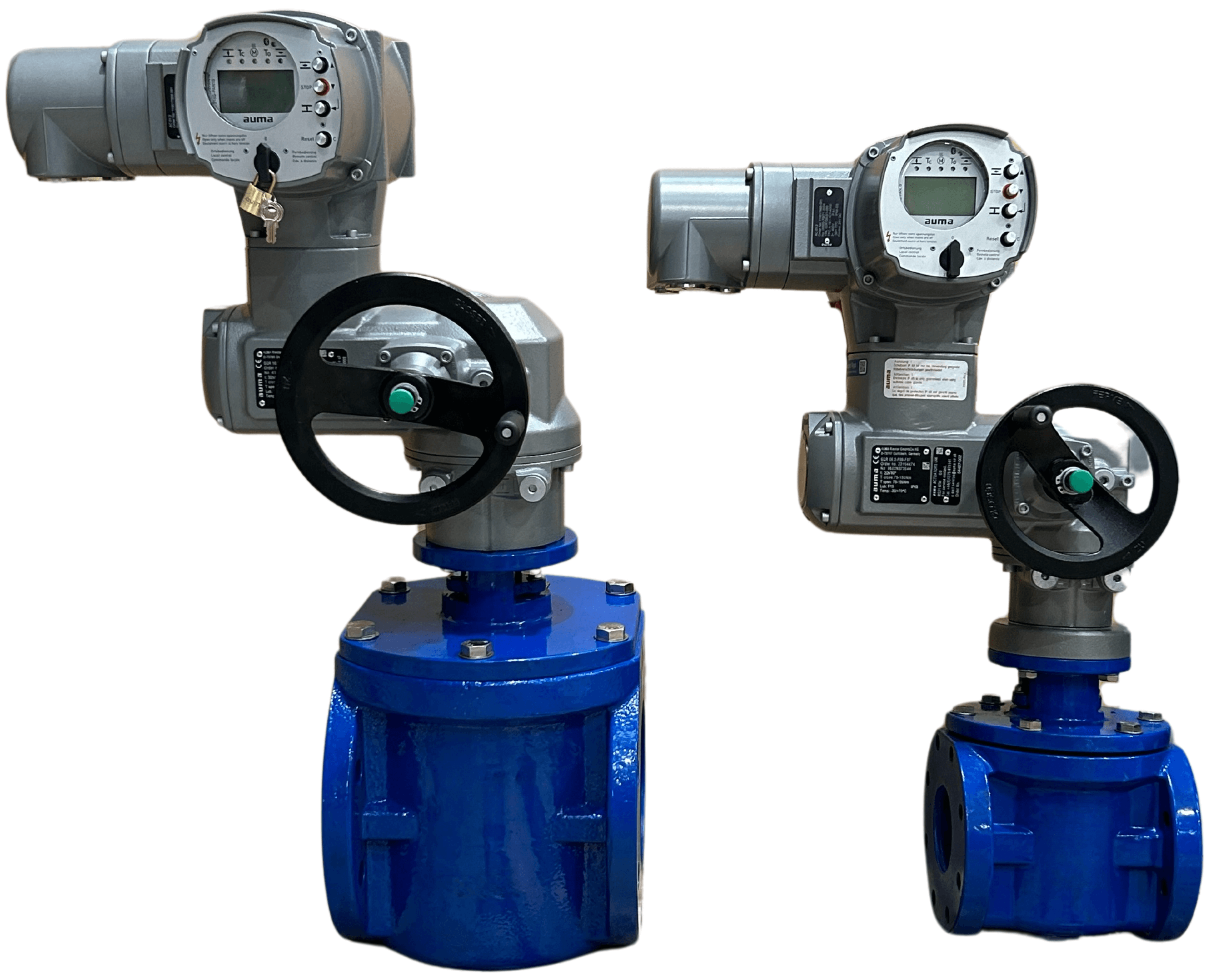 Two actuated gate valves.
